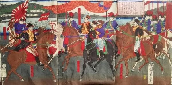 Soldier WB Chikanobu Woodblock Prints Asian Ukiyo-e Knight Horse Sword Japanese: Soldier WB Chikanobu Woodblock Prints Asian Ukiyo-e Knight Horse Sword Japanese Experience the rich history of Japanese ukiyo-e art with this stunning 1877 woodblock print by Chikanobu, depicting a ma