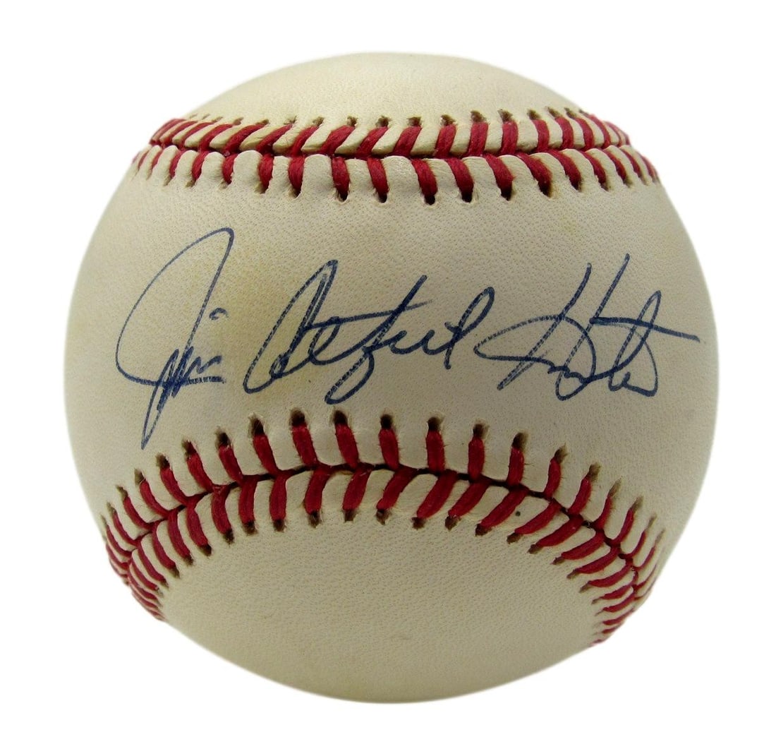 203645 Jim Catfish Hunter HOF Signed/ Auto OAL Baseball Oakland A's PSA/ DNA: 203645 Jim Catfish Hunter HOF Signed/ Auto OAL Baseball Oakland A's PSA/ DNA Experience the legendary Jim Catfish Hunter, a Hall of Fame pitcher with an iconic career with the Oakland A's, in this rar