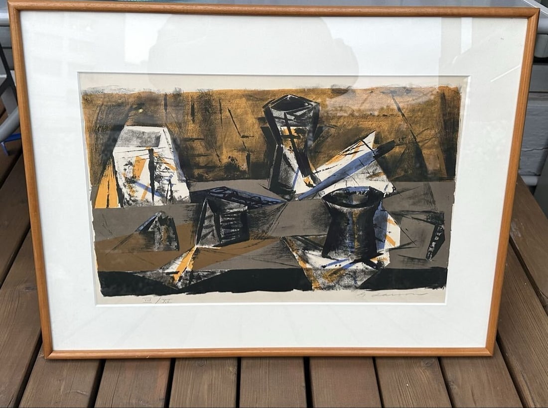 Larson Gunnar Larsson Signed Lithograph Limited 15 Swedish Modern Art Lisa: Larson Gunnar Larsson Signed Lithograph Limited 15 Swedish Modern Art Lisa Experience the vibrant essence of Swedish Modern Art with this stunning limited edition lithograph signed by renowned artist