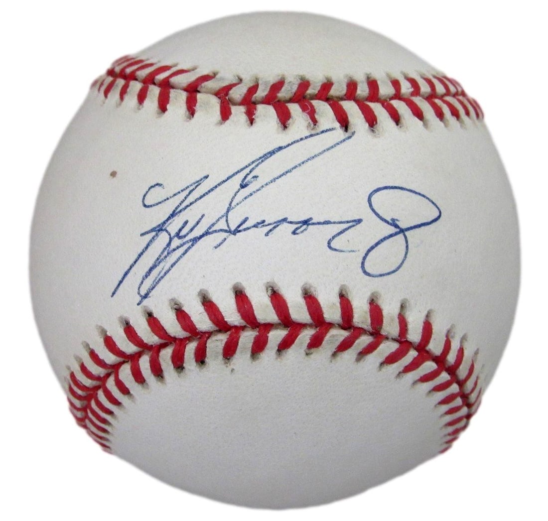 Ken Griffey Jr. HOF Signed Auto OAL Baseball (PSA/ DNA 203551): Ken Griffey Jr. HOF Signed Auto OAL Baseball (PSA/ DNA 203551) Experience the iconic swing of Ken Griffey Jr., one of baseball's all-time greats, with this autographed OAL (Outfielder of All-Time) sig