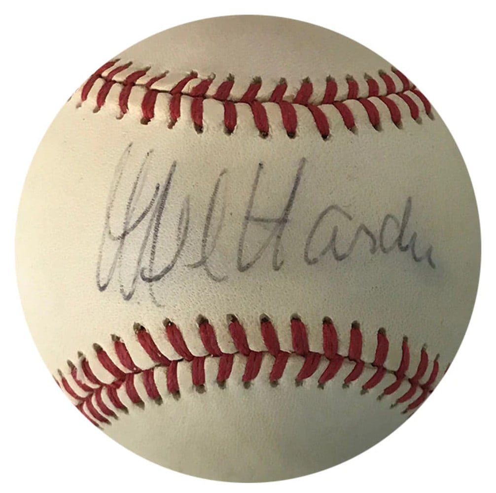(JSA) Mel Harder Autographed Official Baseball: (JSA) Mel Harder Autographed Official Baseball Get ready to own a piece of baseball history with this autographed official American League Bobby Brown baseball, signed by the legendary Mel Harder in b