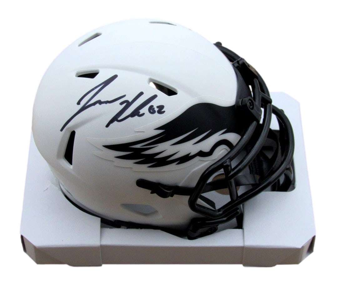 190106 Jason Kelce Autographed Eagles Lunar Eclipse Mini Helmet Witness PSA/ DNA: 190106 Jason Kelce Autographed Eagles Lunar Eclipse Mini Helmet Witness PSA/ DNA Get ready to don the iconic helmet of Philadelphia Eagles center Jason Kelce, signed by the star himself! This mini hel