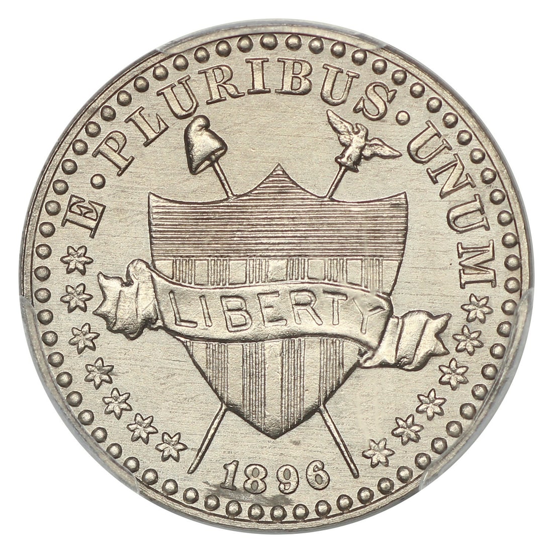 Pattern: 1896 1C PCGS/ CAC PR65 (J-1767a) - Patterns Uniquely Designed - 3