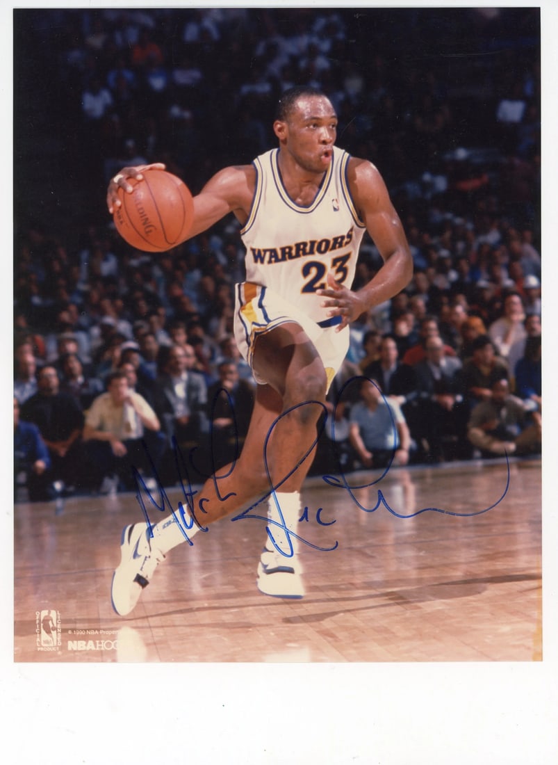 Photo Mitch Richmond Autographed 8x10: Photo Mitch Richmond Autographed 8x10 Get ready to own a piece of NBA history with this autographed 8x10 photo of Mitch Richmond, signed in blue sharpie across the picture. A rare and unique collectib