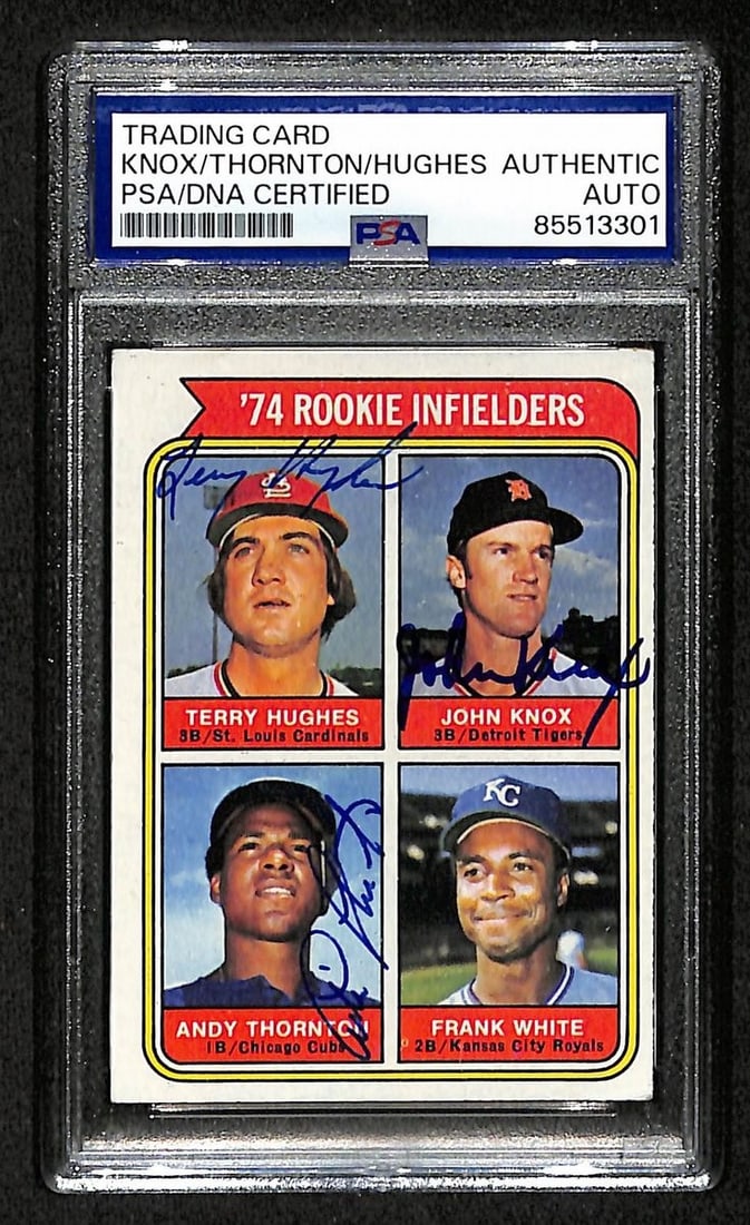 BA204327 1974 Topps Hughes Knox Thornton Signed/ Autographed Card #604 PSA/ DNA: BA204327 1974 Topps Hughes Knox Thornton Signed/ Autographed Card #604 PSA/ DNA This listing features BA204327 1974 Topps Hughes Knox Thornton Signed/ Autographed Card #604 PSA/ DNA. Item specifics ar
