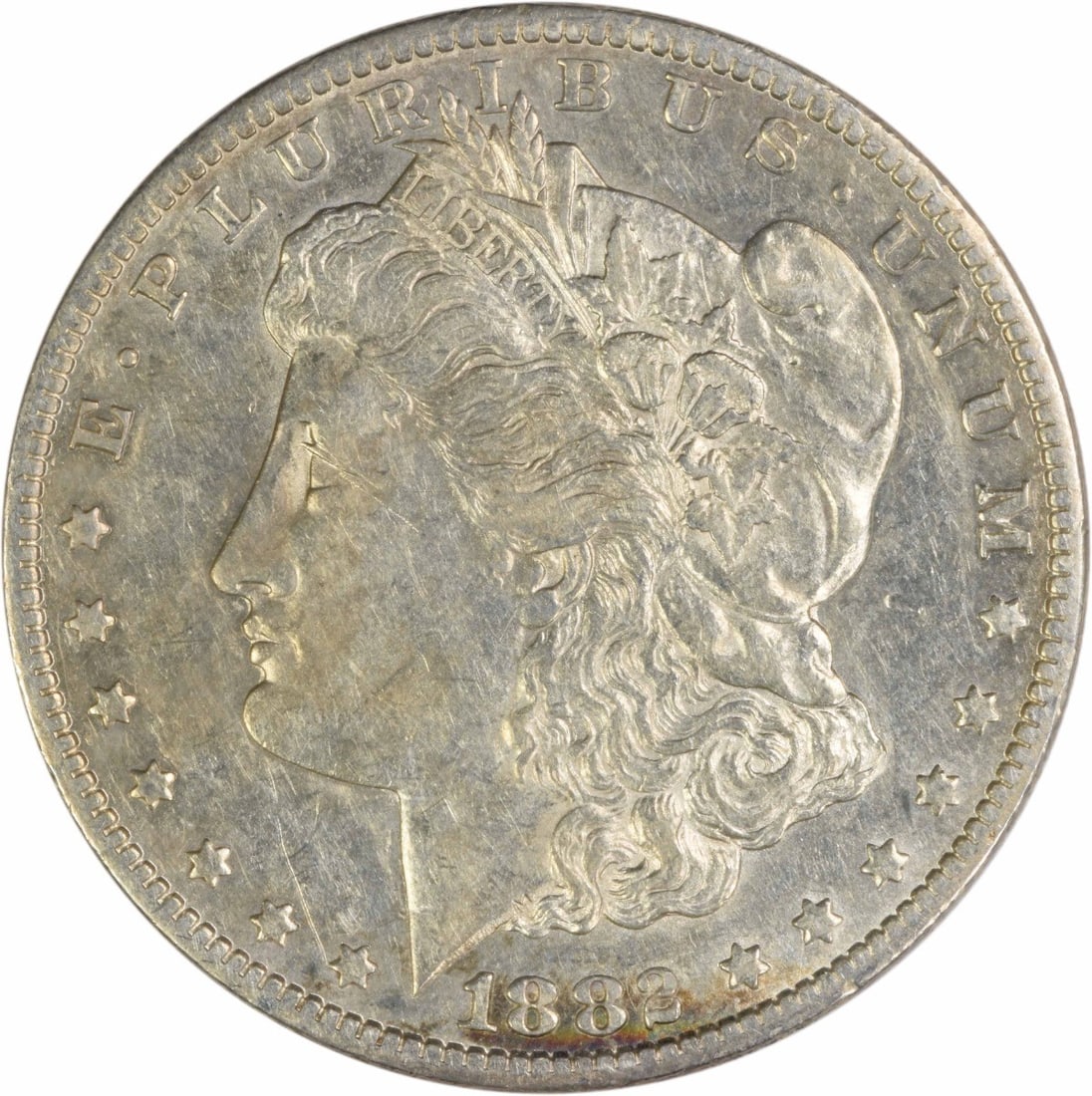 1882 CC Morgan Silver Dollar - AU Uncertified: 1882 CC Morgan Silver Dollar - AU Uncertified Experience the beauty of the 1882 CC Morgan Silver Dollar, a highly sought-after collector's item that showcases its stunning AU condition and rich histor