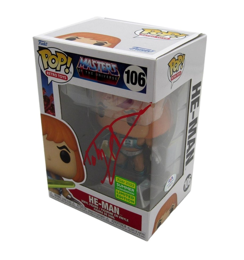 Dolph Lundgren Autographed He-Man Funko Pop! (PSA/ DNA #106): Dolph Lundgren Autographed He-Man Funko Pop! (PSA/ DNA #106) Meet the ultimate collector's dream - Dolph Lundgren, the iconic actor and former professional boxer, has signed this He-Man Funko Pop! as