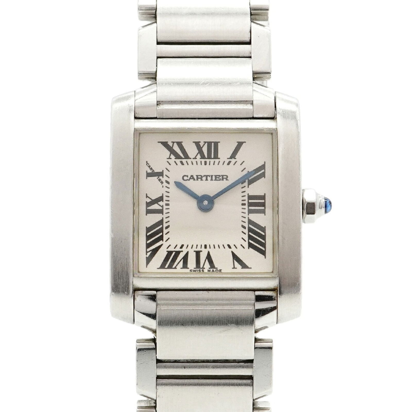 Wristwatch Cartier: Wristwatch Cartier A stunning Cartier wristwatch, boasting an ivory dial and stainless steel band, adds a touch of timeless elegance to any outfit. With its classic 20.3mm case diameter and comfortabl