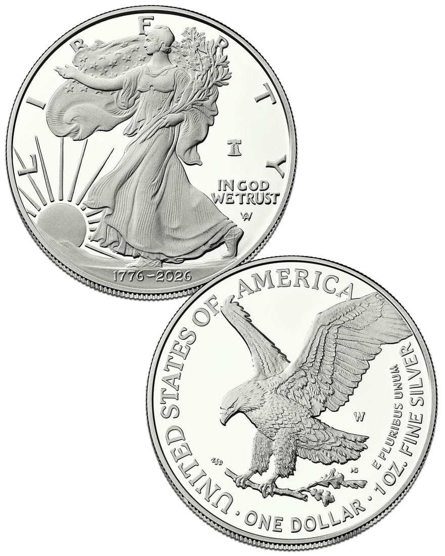 Silver Eagles - 2026-W $1 Silver Eagle Raw OGP (Liberty Bell 250 Privy): Silver Eagles - 2026-W $1 Silver Eagle Raw OGP (Liberty Bell 250 Privy) Get ready to add a touch of American history to your collection with the 2026-W $1 Silver Eagle, certified in its original packa