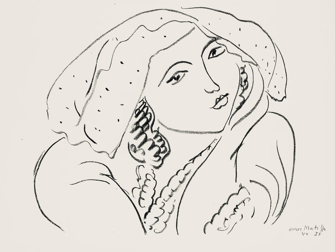 Henri Matisse, Srie I, var. 5 (Duthuit 9), Dessins, Thmes et variations, Lithograph: Henri Matisse, Srie I, var. 5 (Duthuit 9), Dessins, Thmes et variations, Lithograph A rare opportunity to own a piece of modern art history, this 1943 lithograph by Henri Matisse is one of the most ic