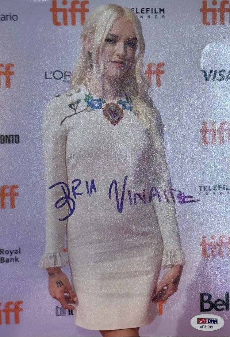 (PSA) Bria Vinaite Autographed 8x10 Celebrity Photo: (PSA) Bria Vinaite Autographed 8x10 Celebrity Photo Meet the ultimate collectible for Bria Vinaite fans - an officially authenticated 8x10 photo signed in blue sharpie by the talented actress herself!