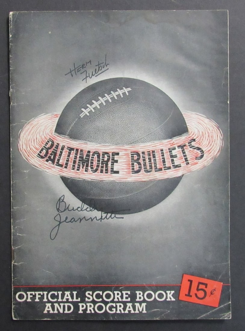 Paterson Crescents vs Baltimore Bullets (1946-47) Vintage Basketball Program (1 of 5)