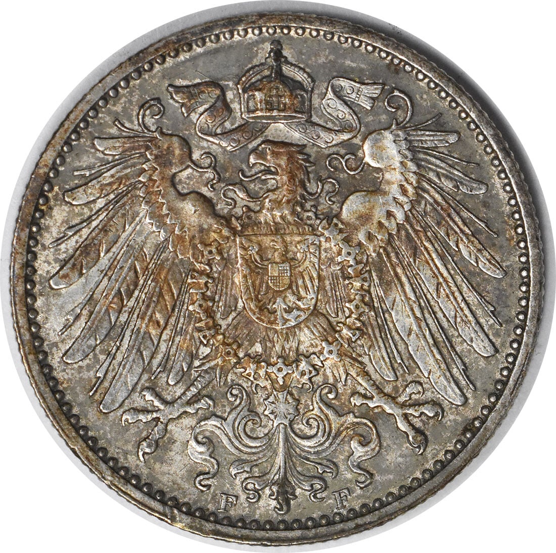 Uncertified 1911 F Germany 1 Mark KM14 AU: Uncertified 1911 F Germany 1 Mark KM14 AU Experience the rich history of Germany with this stunning 1911 KM14 silver coin, featuring an AU grade and circulated condition that showcases its natural wea