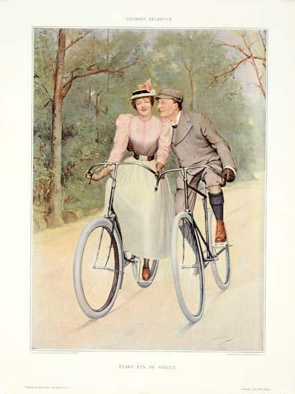 1898 Original Vintage Poster Flirt By Delbruck For Figaro Illustre: 1898 Original Vintage Poster Flirt By Delbruck For Figaro Illustre Experience the elegance of Art Nouveau with this rare 1898 vintage poster, 'Flirt By' by DELBRUCK, featuring stunning illustrations o