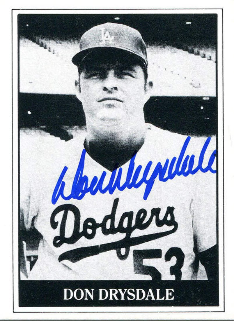Cards Don Drysdale Autographed Black and White Baseball: Cards Don Drysdale Autographed Black and White Baseball Get ready to relive the golden era of baseball with this rare and authentic Don Drysdale autographed black and white baseball card. A true colle