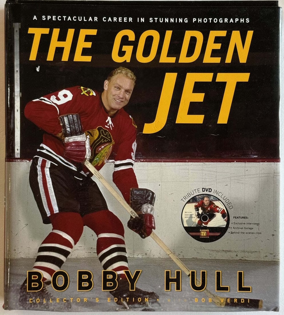 (JSA) Bobby Hull Autographed The Golden Jet Book: (JSA) Bobby Hull Autographed The Golden Jet Book Meet the ultimate hockey memorabilia for any Bobby Hull fan - his autographed copy of "The Golden Jet Book". Authenticated by James Spence Authenticati