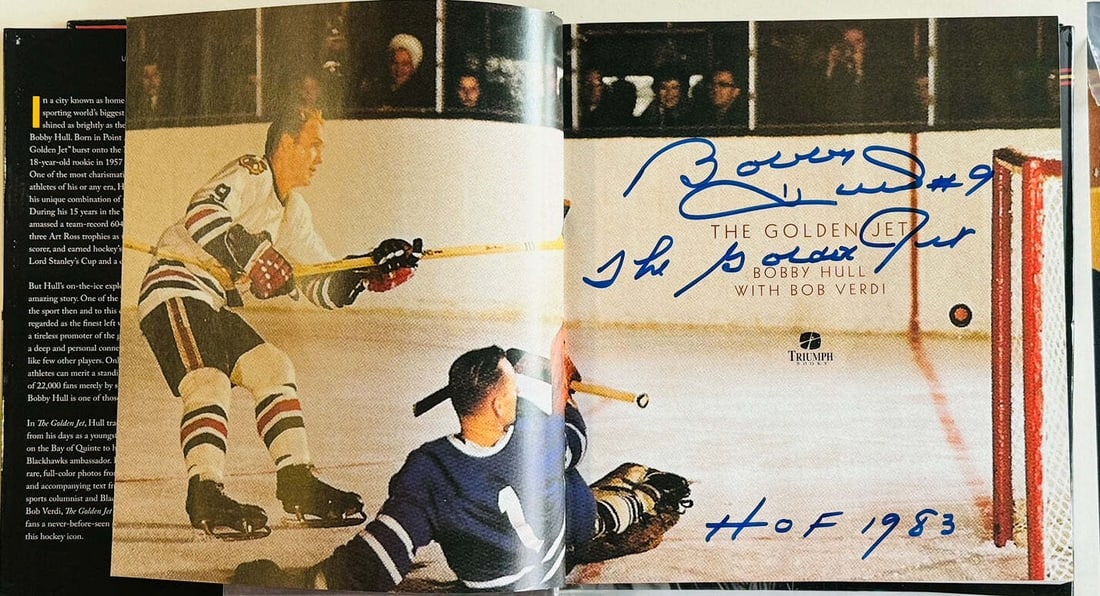 (JSA) Bobby Hull Autographed The Golden Jet Book - 2