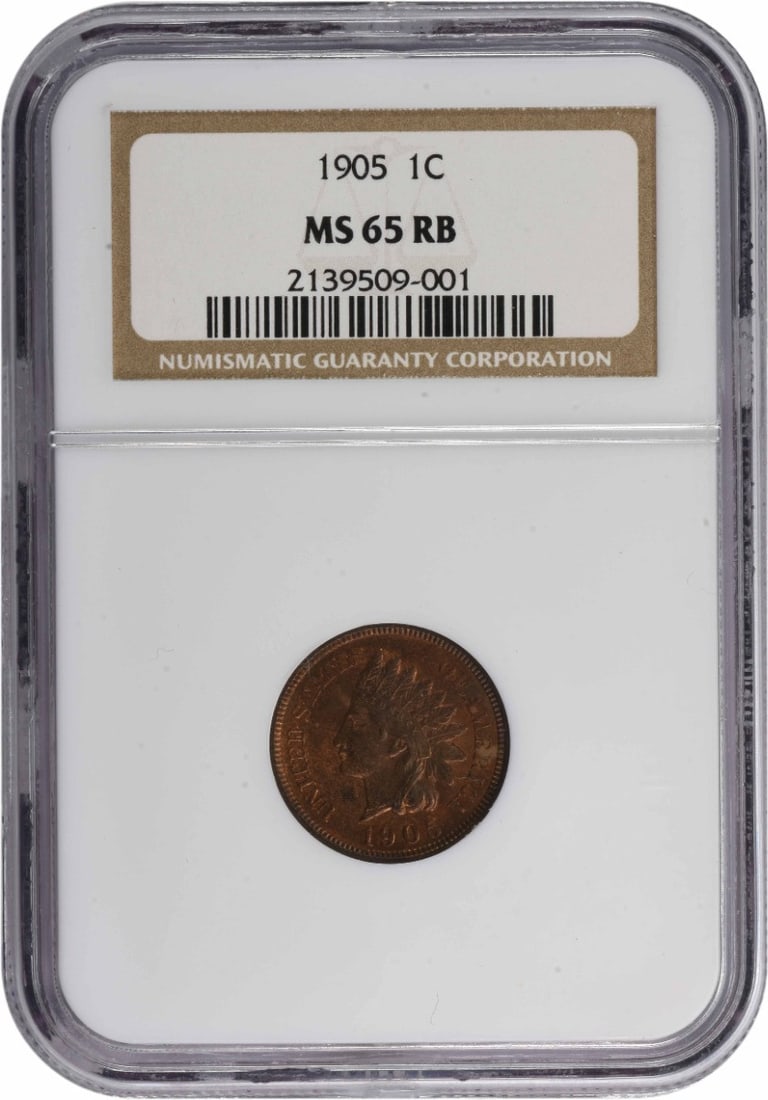NGC 1905 Indian Cent MS65RB: NGC 1905 Indian Cent MS65RB Experience the charm of America's early 20th century with this stunning NGC-certified MS65RB Indian Head cent, minted in 1905. With its exceptional grade and crisp details,