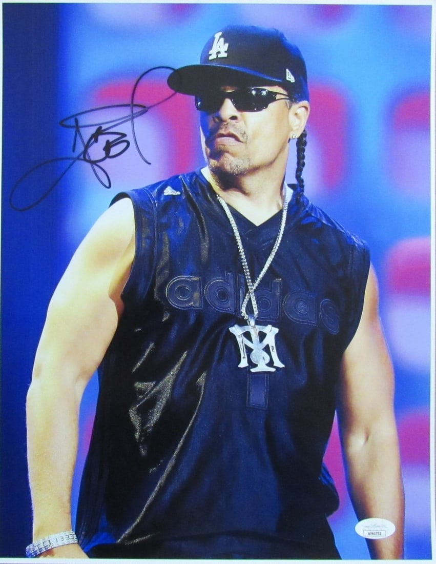 JSA Ice-T Autographed 11x14 Photo Performer: JSA Ice-T Autographed 11x14 Photo Performer Get ready to own a piece of hip-hop history with this rare and authentic JSA-verified 11x14 photo of Ice-T, signed by the legendary rapper and actor himself