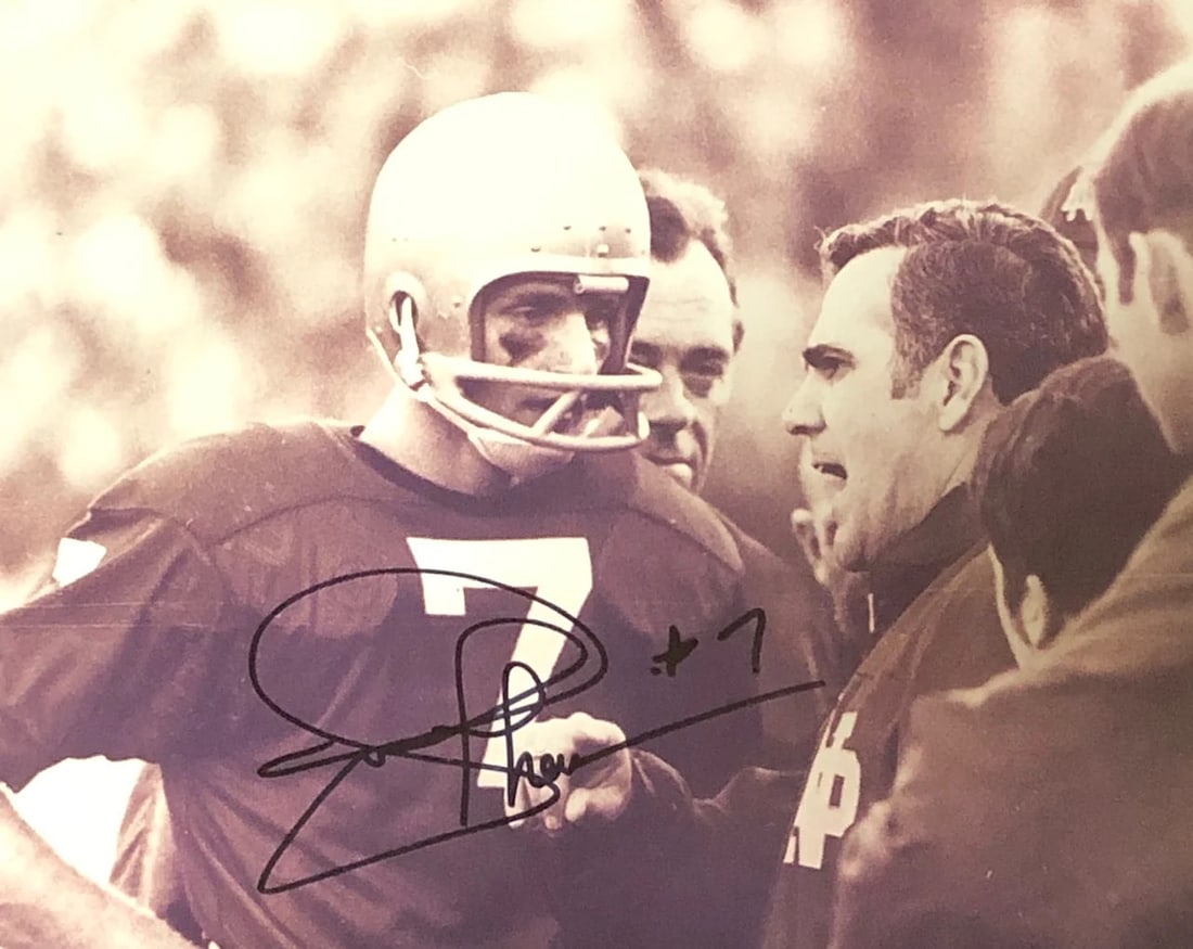 Photo Joe Theismann Autographed 8x10: Photo Joe Theismann Autographed 8x10 Meet Joe Theismann, the legendary quarterback who led the Washington Redskins to a Super Bowl victory in 1983. This authentic 8x10 photo, signed by Theismann himse