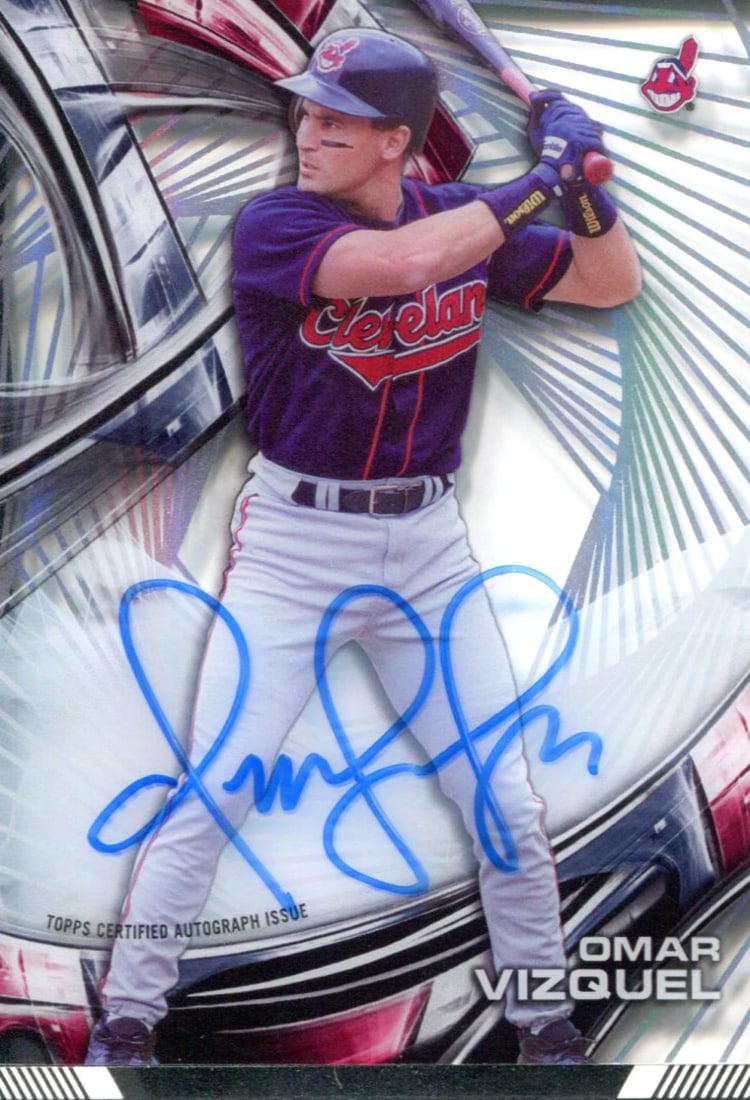 Card Omar Vizquel Autographed 2016 Topps: Card Omar Vizquel Autographed 2016 Topps Get ready to add a piece of baseball history to your collection with this autographed Omar Vizquel card from the 2016 Topps series. Signed in blue sharpie acro