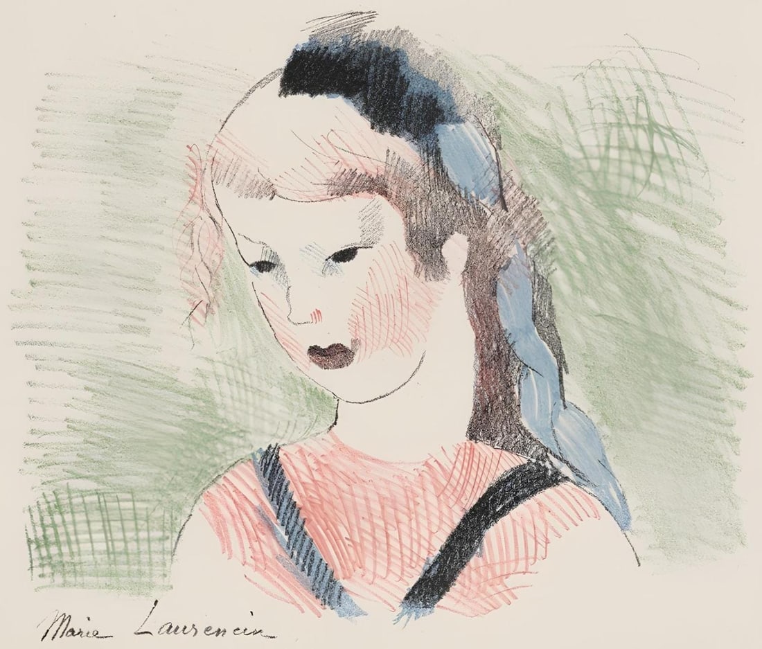 Lithograph - Marie Laurencin - Composition - Alice's Adventures in Wonderland: Lithograph - Marie Laurencin - Composition - Alice's Adventures in Wonderland A stunning lithograph by renowned artist Marie Laurencin, featuring the iconic characters from Lewis Carroll's Alice's Adv