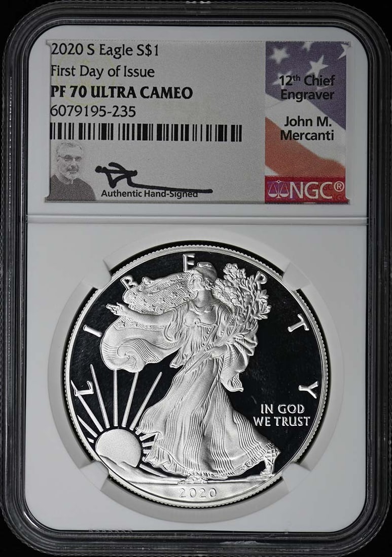 PR70DCAM 2020 S Eagle First Day of Issue S$1 NGC: PR70DCAM 2020 S Eagle First Day of Issue S$1 NGC Get ready to own a piece of American history with the 2020 Singapore $1 Eagle First Day of Issue coin, certified by NGC as PR70DCAM. This stunning coin