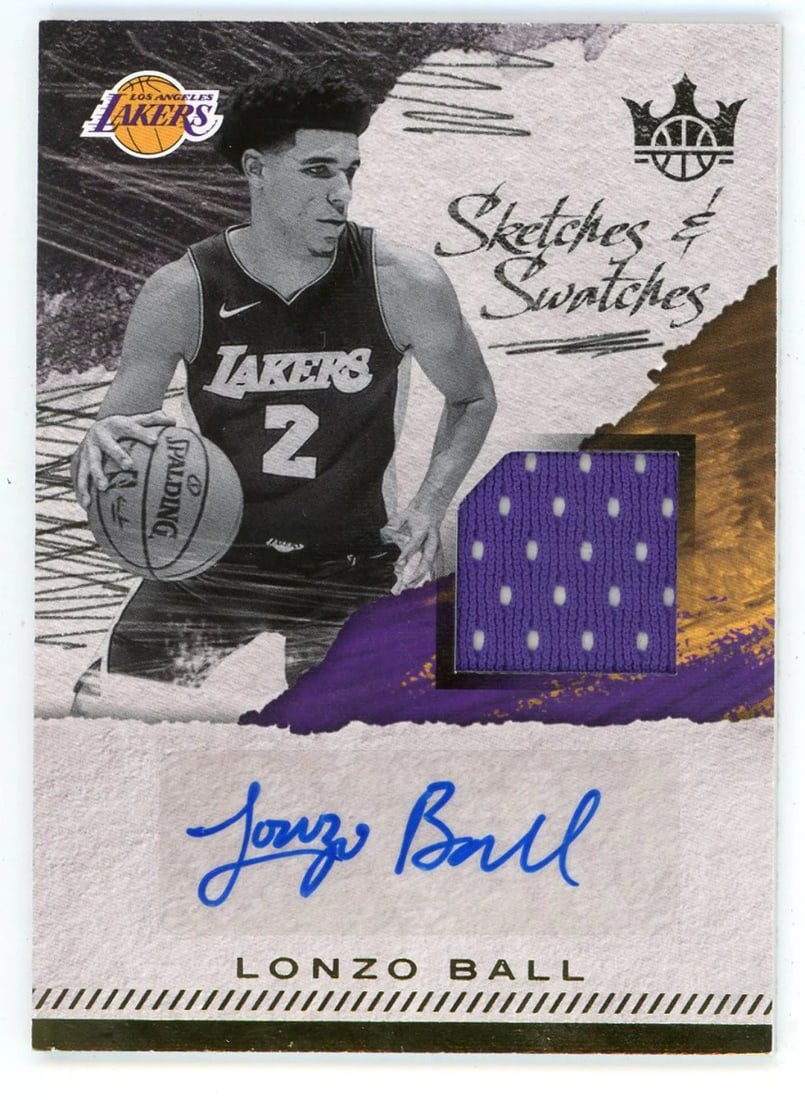 #SS-LB Lonzo Ball 2017-18 Panini Court Kings Autographed Patch Relic: #SS-LB Lonzo Ball 2017-18 Panini Court Kings Autographed Patch Relic Get ready to elevate your NBA memorabilia collection with the #SS-LB Lonzo Ball 2017-18 Panini Court Kings Autographed Patch Relic,