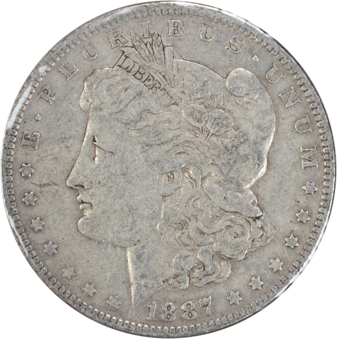 Uncertified 1887-O VAM 2 Morgan Silver Dollar Double 1 Triple 7 Choice VF: Uncertified 1887-O VAM 2 Morgan Silver Dollar Double 1 Triple 7 Choice VF A rare and highly sought-after 1887-O VAM 2 Morgan Silver Dollar, graded Choice VF by the leading coin grading service, boasts