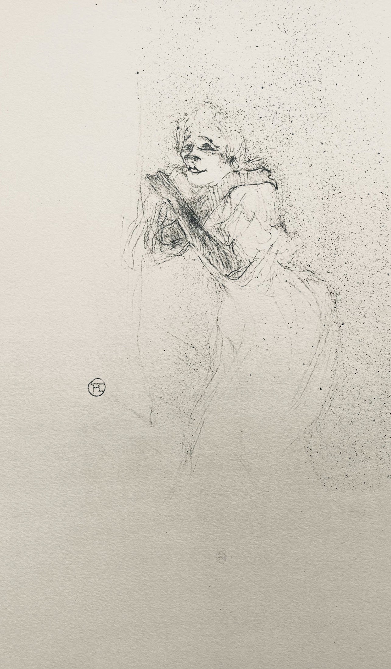 Henri de Toulouse-Lautrec, Composition, Yvette Guilbert vue par Lithograph: Henri de Toulouse-Lautrec, Composition, Yvette Guilbert vue par Lithograph A rare and exquisite lithograph from the 1950s, Henri de Toulouse-Lautrec's 'Composition, Yvette Guilbert vue par' is a stunn