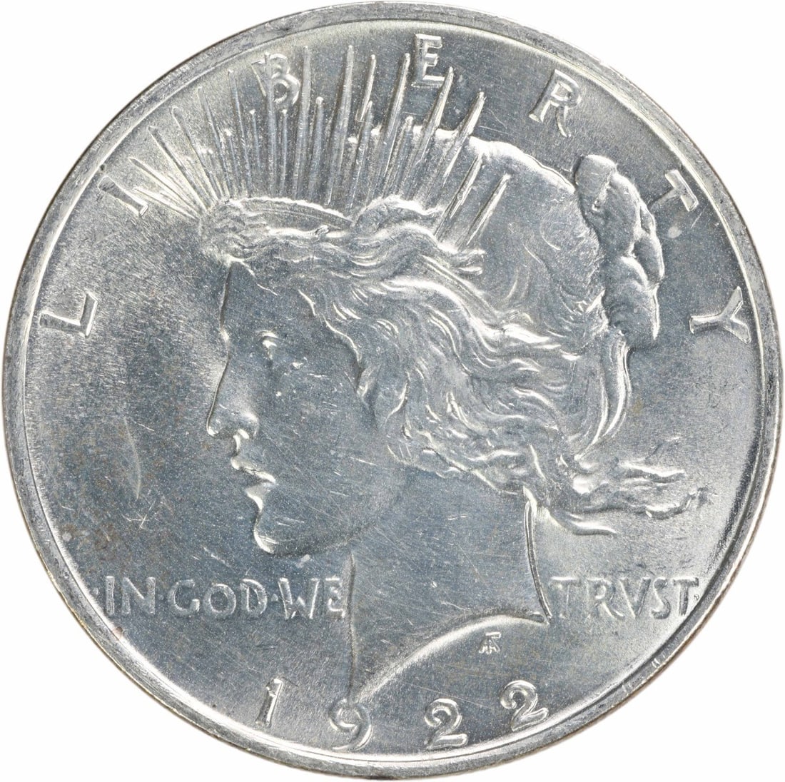 1922 Peace Silver Dollar - Choice BU Uncertified: 1922 Peace Silver Dollar - Choice BU Uncertified A rare and highly sought-after 1922 Peace Silver Dollar, graded Choice BU Uncertified, offers a unique opportunity to own a piece of American numismati