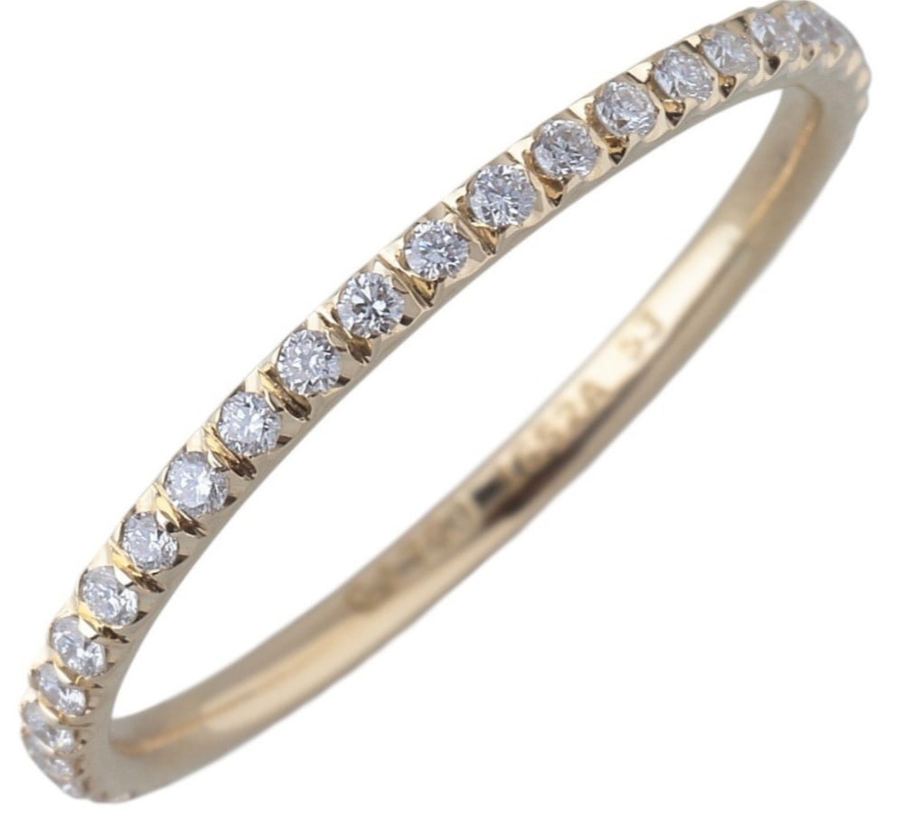 Rare Georg Jensen 1652A Signature Diamond Full Eternity Ring US6.5-7 in: Rare Georg Jensen 1652A Signature Diamond Full Eternity Ring US6.5-7 in A stunning Georg Jensen signature diamond eternity ring, crafted from 18k yellow gold and boasting a rare full eternity setting