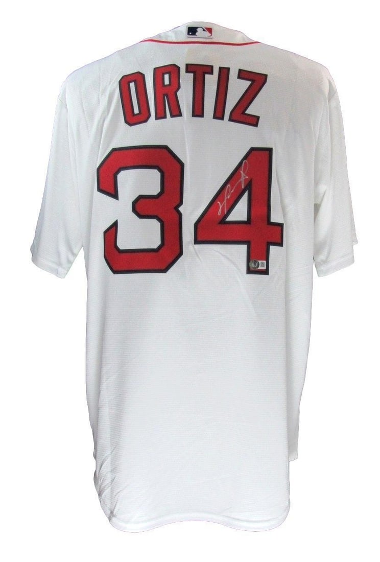 David Ortiz HOF Autographed Nike Red Sox Red Baseball Jersey (Beckett #177073): David Ortiz HOF Autographed Nike Red Sox Red Baseball Jersey (Beckett #177073) Experience the iconic style of David Ortiz, one of baseball's greatest power hitters, in this autographed Nike Red Sox re
