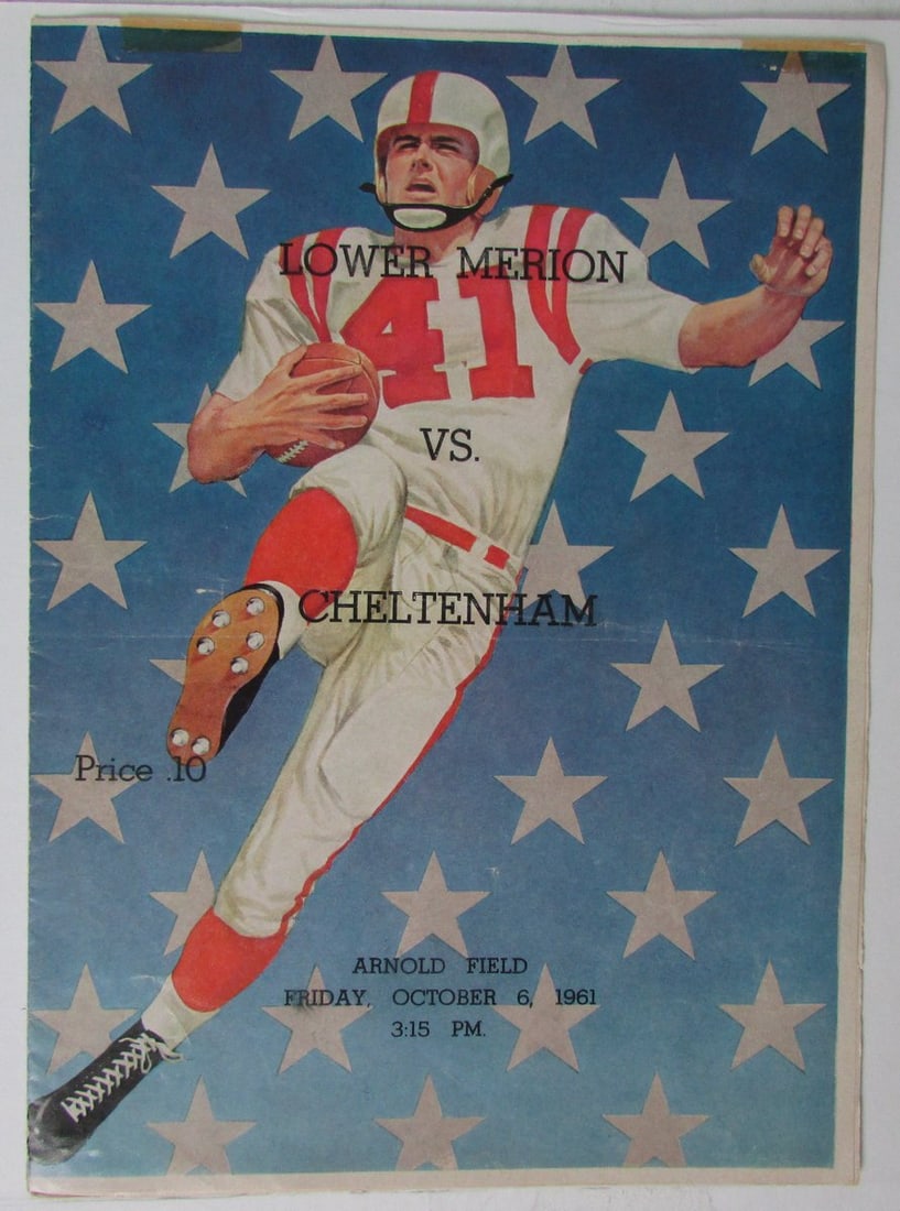 146288 1961 Cheltenham High School Merion PA FB Game Program Reggie Jackson HOF: 146288 1961 Cheltenham High School Merion PA FB Game Program Reggie Jackson HOF Experience the rich history of baseball with this rare 1961 Cheltenham High School Merion PA FB Game Program, featuring