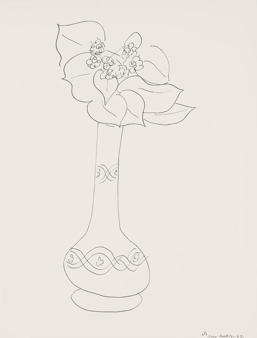 Henri Matisse, Srie J, var. 3 (Duthuit 9), Dessins, Thmes et variations, Lithograph: Henri Matisse, Srie J, var. 3 (Duthuit 9), Dessins, Thmes et variations, Lithograph A rare and exquisite lithograph by Henri Matisse, Srie J, var. 3 (Duthuit 9), is up for auction. Printed in 1943, th