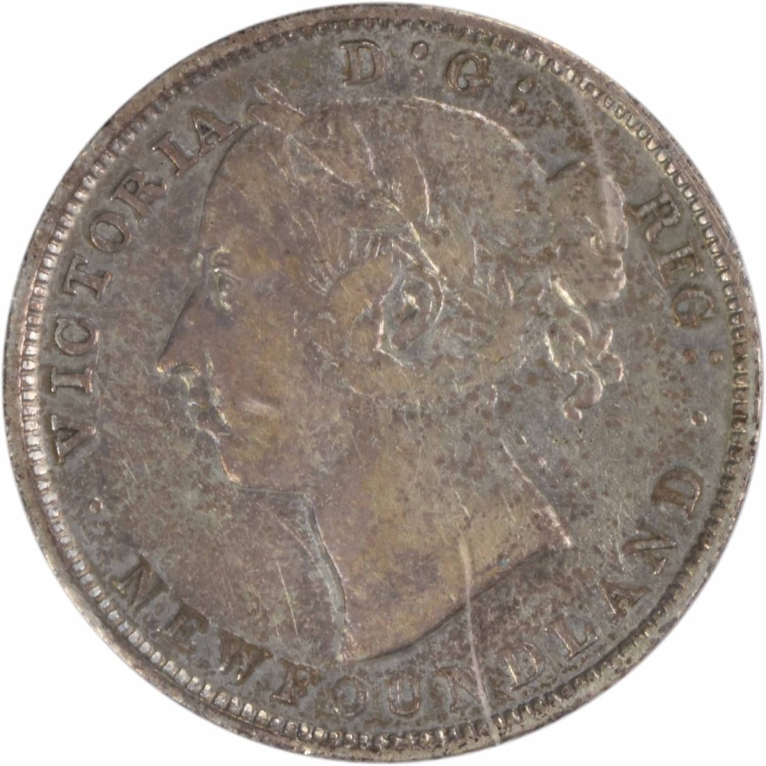 ICCS 1899 Newfoundland 20 Cents Small 9's KM4 F: ICCS 1899 Newfoundland 20 Cents Small 9's KM4 F A rare and historic 1899 Newfoundland 20 cents coin, graded ICCS F by a reputable authority, showcases the country's early numismatic endeavors. With it