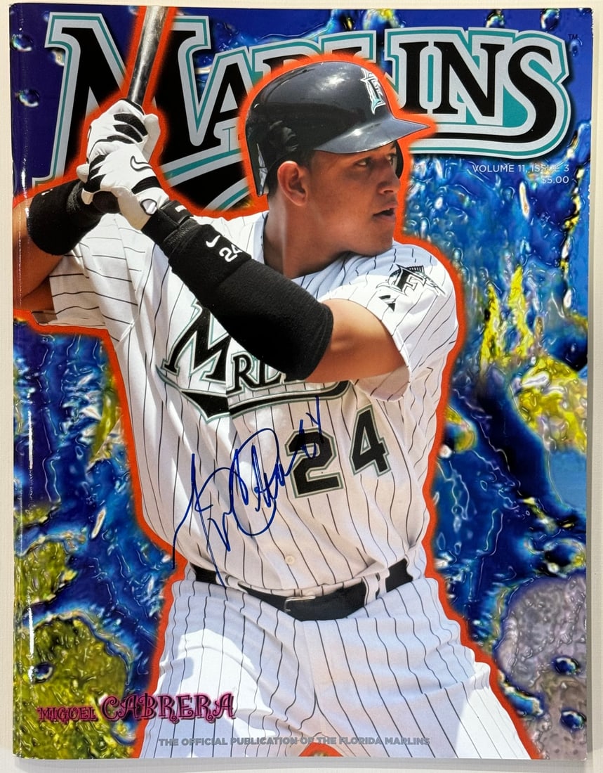 Program Miguel Cabrera Autographed Marlins