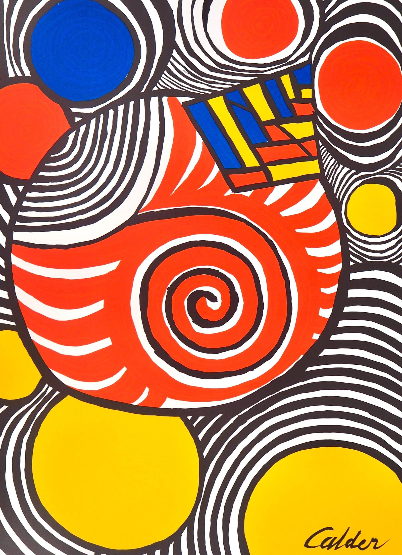 Alexander Calder Clown Lithograph: Alexander Calder Clown Lithograph A rare and iconic lithograph by the renowned artist Alexander Calder, 'Clown' is a poignant tribute to the artist's unique style and creative vision. Completed just b