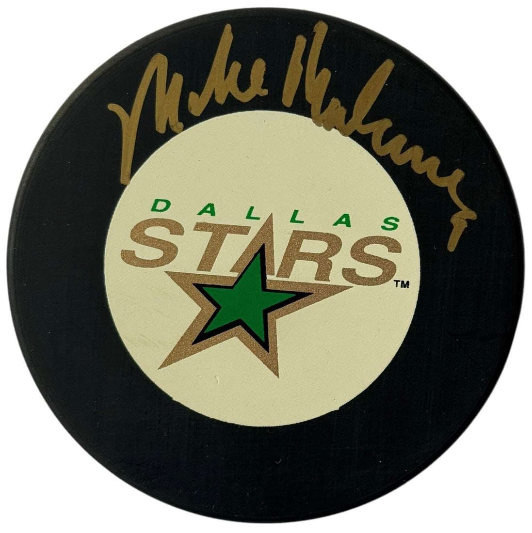 Pucks Mike Modano Autographed Official Stars: Pucks Mike Modano Autographed Official Stars Get your hands on an authentic piece of NHL history with these autographed official Minnesota North Stars pucks from Mike Modano, signed in gold sharpie ac