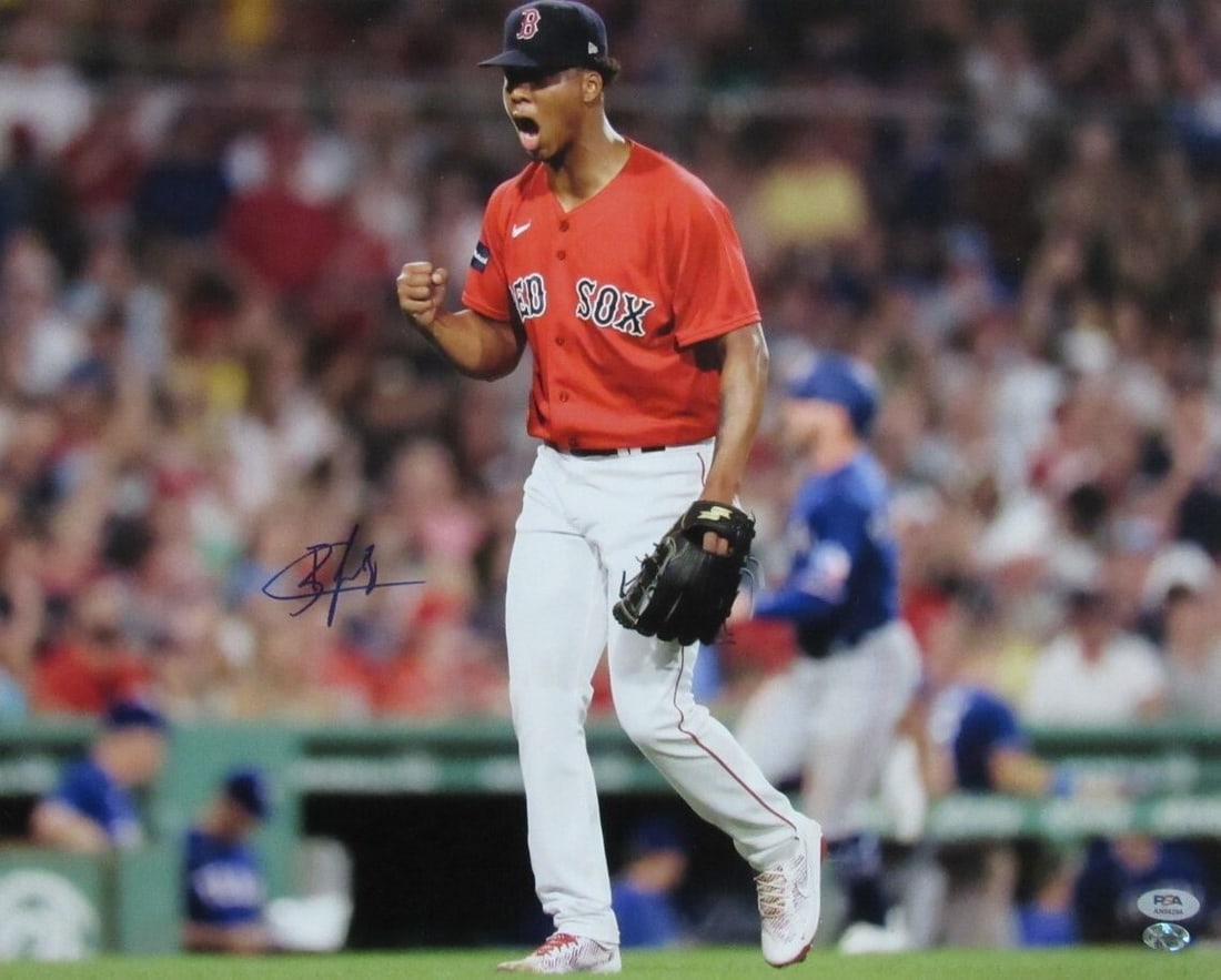 192343 Rafael Devers Signed/ Autographed 16x20 Photo Boston Red Sox PSA/ DNA: 192343 Rafael Devers Signed/ Autographed 16x20 Photo Boston Red Sox PSA/ DNA Get ready to showcase your love for the Boston Red Sox with an authentic 16x20 photo of Rafael Devers, signed by the talent