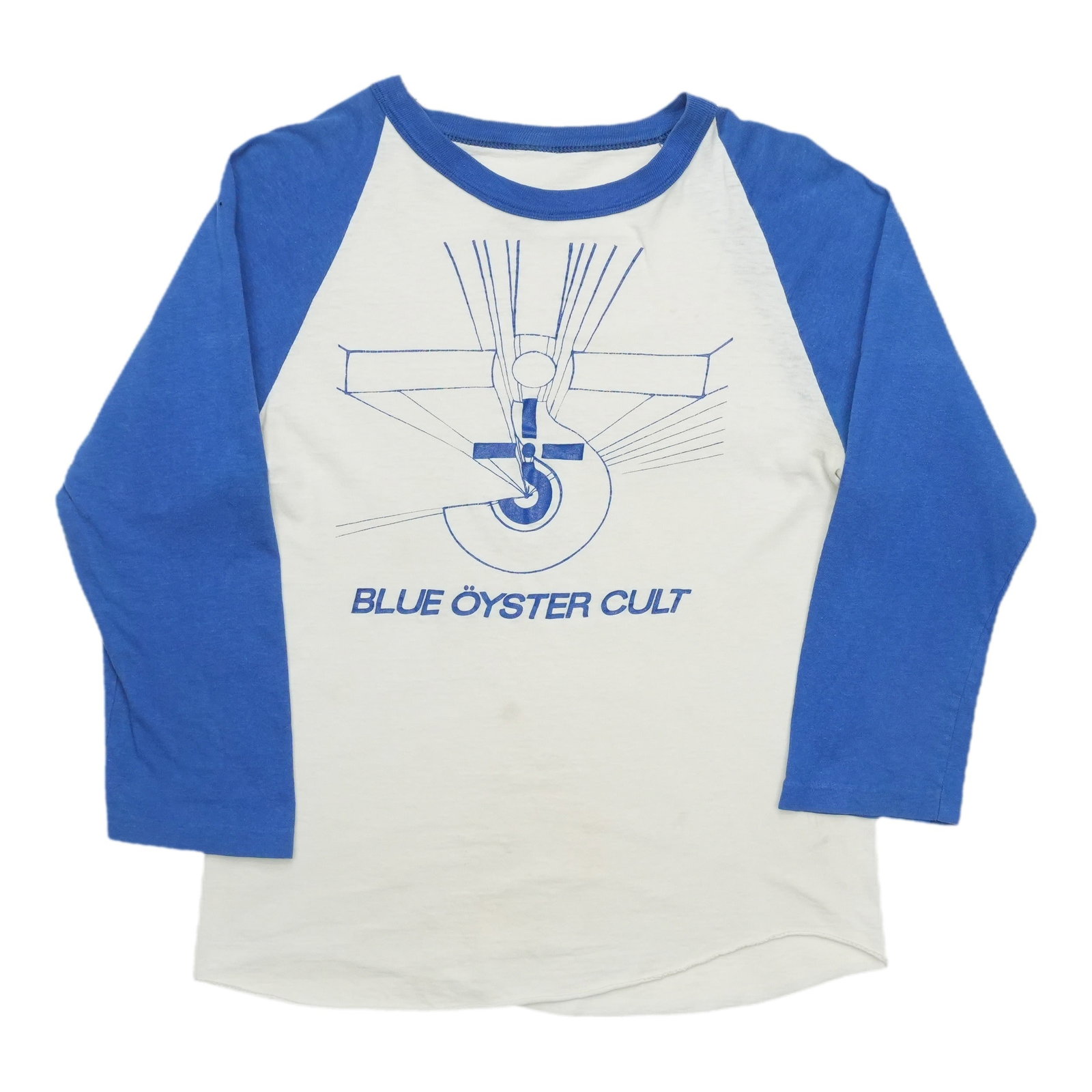 Shirt 1980s Blue Oyster Cult Jersey: Shirt 1980s Blue Oyster Cult Jersey Get ready to rock with this authentic 1980s Blue Oyster Cult vintage jersey, featuring a crisp white design and classic fit. With its original 50/50 poly/cotton mat