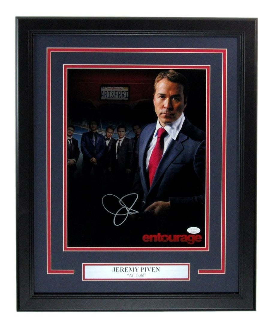 Entourage" Framed JSA - Jeremy Piven Autographed 11x14 Photo "Ari Gold: Entourage" Framed JSA - Jeremy Piven Autographed 11x14 Photo "Ari Gold Get ready to channel your inner Ari Gold with this authentic 11x14 photo of Jeremy Piven, signed by the Entourage star himself. A
