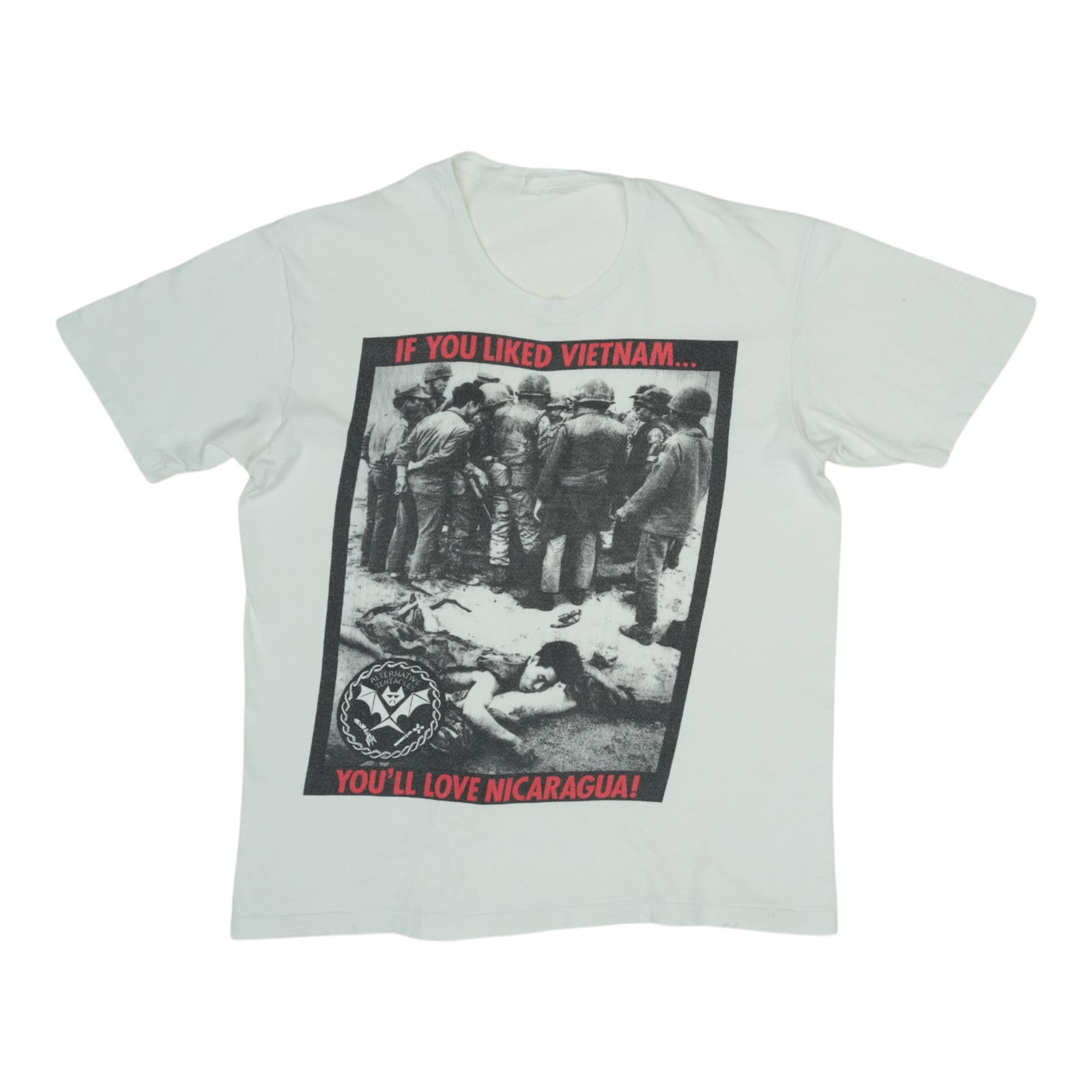 Shirt 1980s Alternative Tentacles If You Liked Vietnam: Shirt 1980s Alternative Tentacles If You Liked Vietnam Get ready to rock with this authentic 1980s Alternative Tentacles If You Liked Vietnam shirt, featuring a classic white design and no back graphi