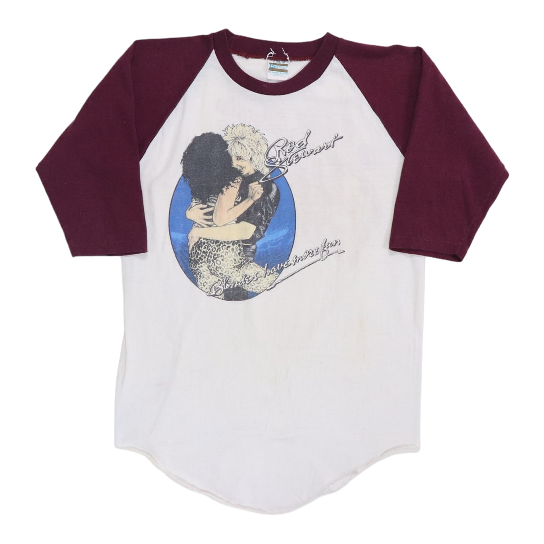 Rod Stewart California Blondes Are Best Tour Shirt (1979): Rod Stewart California Blondes Are Best Tour Shirt (1979) Score the ultimate vintage rock tee from Rod Stewart's 1979 California Blondes Are Best Tour! This iconic white tour shirt boasts bold front a