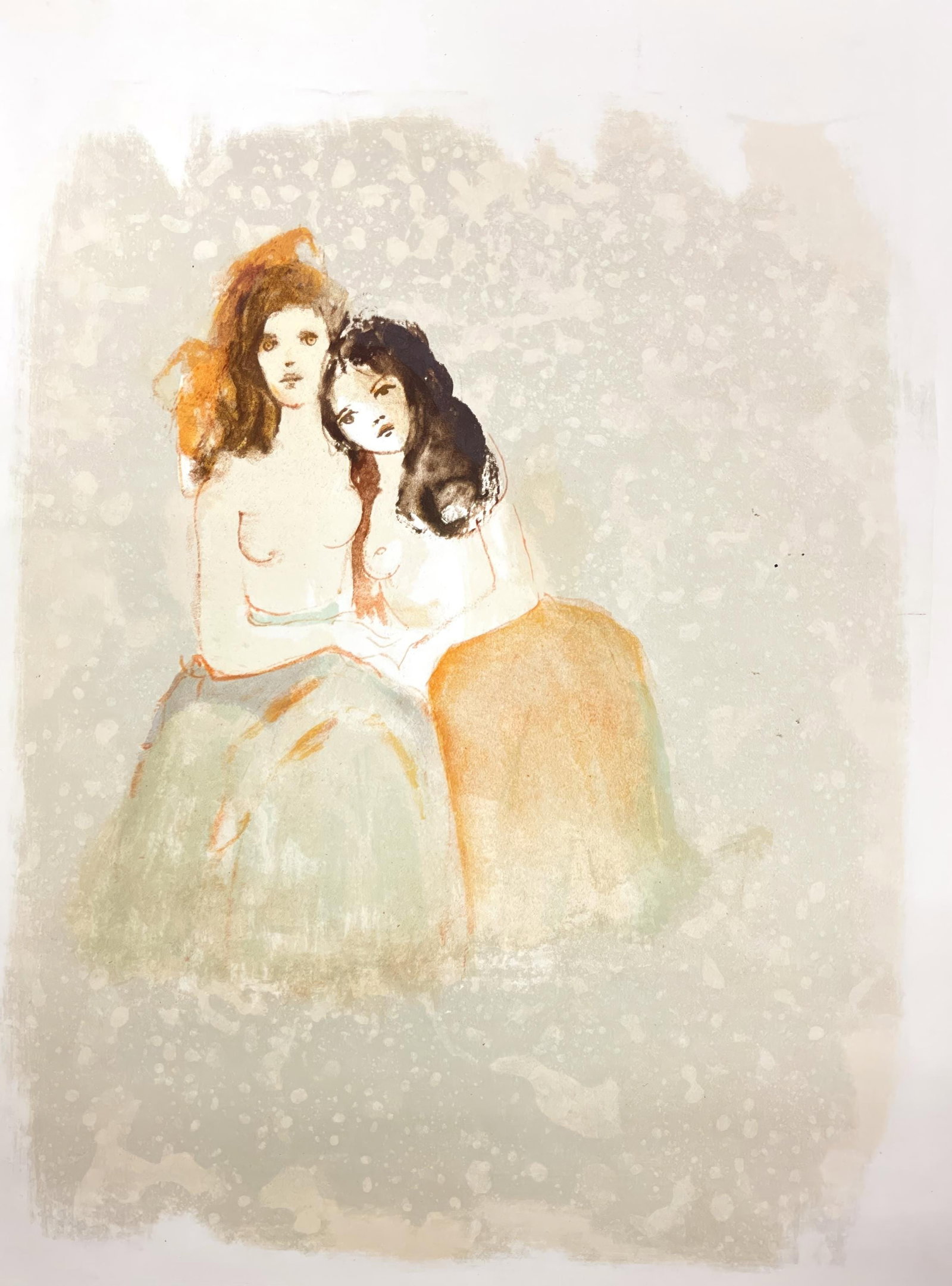 1969 - Leonor Fini - Untitled - from Parallel - Lithograph: 1969 - Leonor Fini - Untitled - from Parallel - Lithograph Experience the dreamlike world of Leonor Fini, a visionary artist whose lithograph 'Sans titre' (Untitled) from 1969 embodies refined graphic