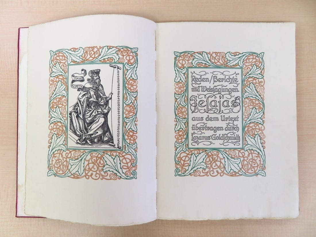 Beautiful 1918 Ed200 Decorative Old Testament Book - The Book of Isaiah: Beautiful 1918 Ed200 Decorative Old Testament Book - The Book of Isaiah Own a piece of history with this exquisite 1918 Ed200 Collector's Edition of the Old Testament Book of Isaiah, bound in hardcove