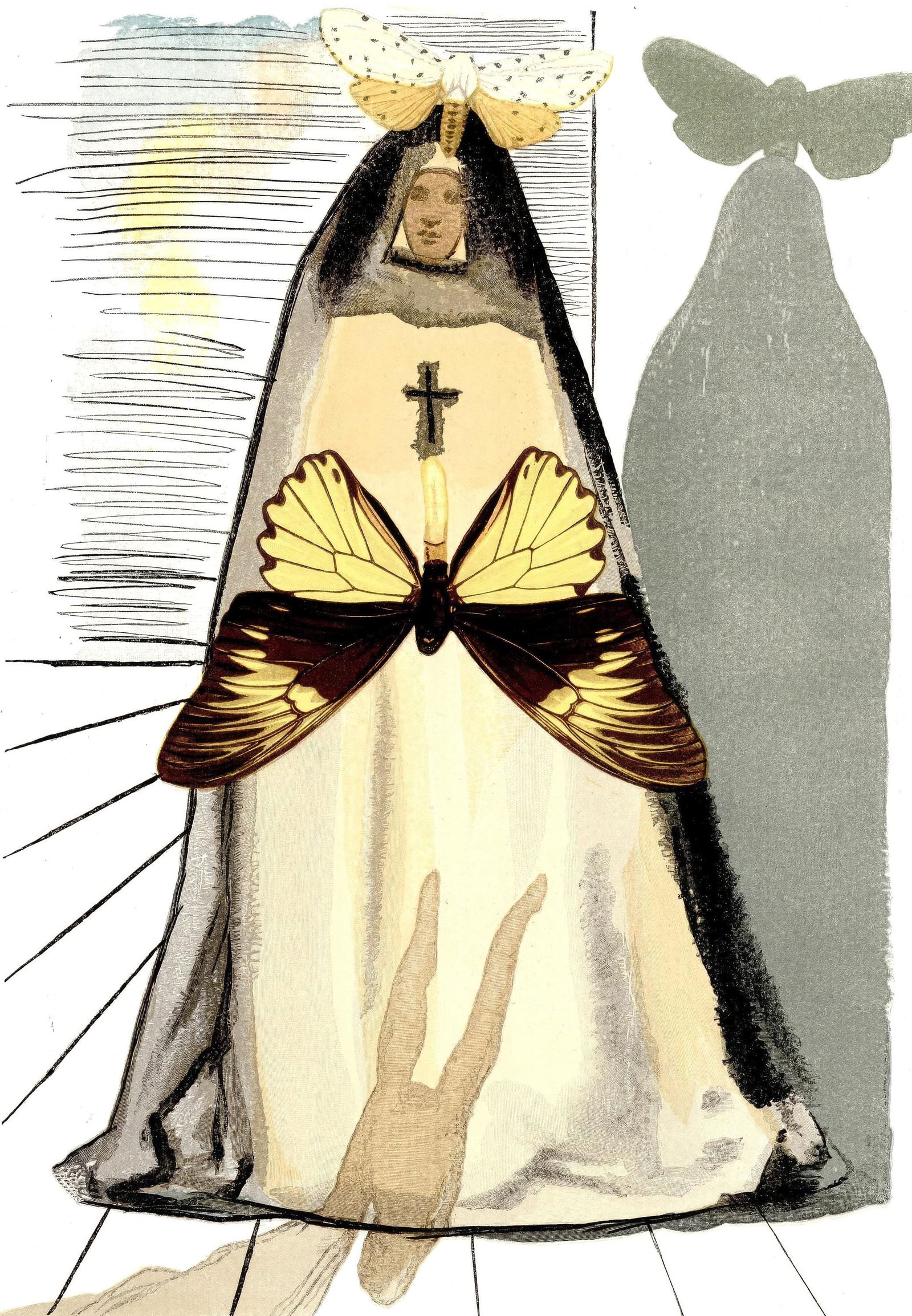 1958 - Salvador Dali - Untitled - from The Three-Cornered Hat - Engraving: 1958 - Salvador Dali - Untitled - from The Three-Cornered Hat - Engraving Experience the masterful blend of classical technique and visionary imagination in Salvador Dali's 1958 engraving, Sans titre