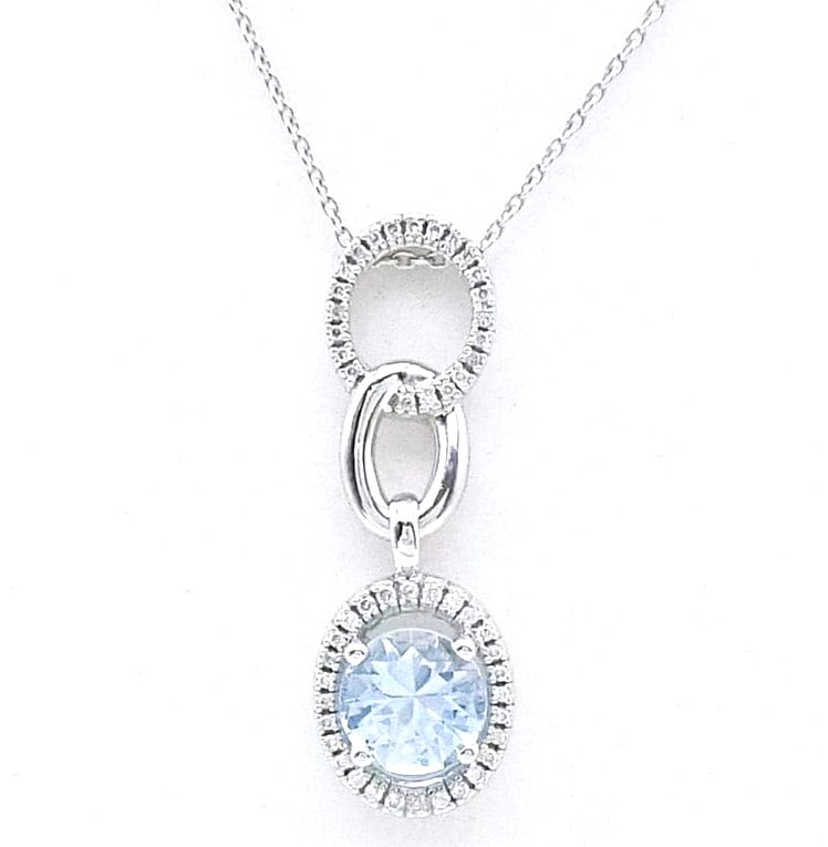 Pendant Mauboussin Vraiment Toi Aquamarine Diamond 18k White Gold Drop Necklace: Pendant Mauboussin Vraiment Toi Aquamarine Diamond 18k White Gold Drop Necklace Elevate your special occasions with the stunning Mauboussin Vraiment Toi Aquamarine Diamond 18k White Gold Drop Necklace