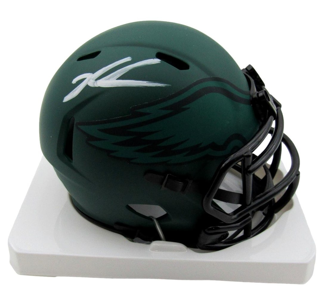 Jalen Carter Autographed Eagles Mini Football Helmet (PSA/ DNA 193666): Jalen Carter Autographed Eagles Mini Football Helmet (PSA/ DNA 193666) Get ready to show off your Eagles pride with the autographed Jalen Carter mini football helmet, authenticated by PSA and certifie