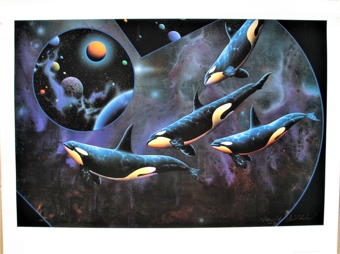 'Windows of the Mind' Mixed Media Print Signed Space Art - Michael David Ward: 'Windows of the Mind' Mixed Media Print Signed Space Art - Michael David Ward Experience the vastness of space through the eyes of visionary artist Michael David Ward, whose 'Windows of the Mind' mixe